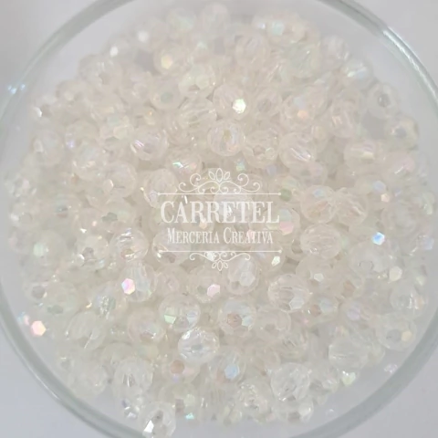 Cuenta Plástica Facetada Nro 8 x 10 grs. - Transparente - comprar online