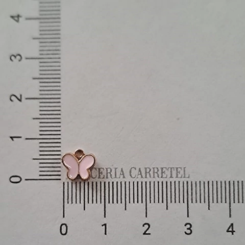 Dije Esmaltado Mariposa Rosa - Dorado - comprar online