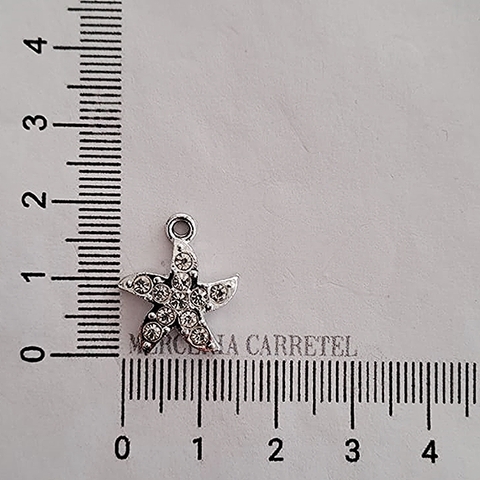 Dije Estrella de Mar Plateada con Strass - comprar online