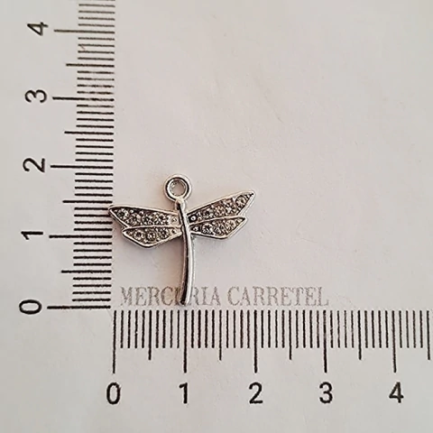 Dije Libelula Plateada con Strass - comprar online