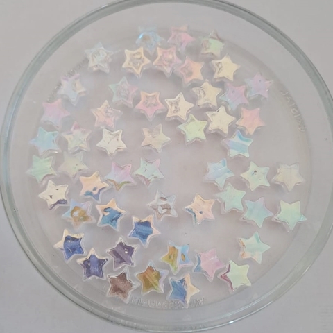 Cuenta Estrella Tornasolada Blanca