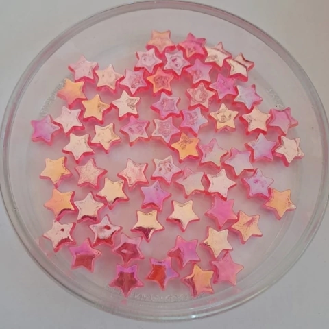 Cuenta Estrella Tornasolada Fuccia