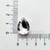 Gema Engarzada Gota Grande 20 x 15 mm- Cristal - por 1 Un. - - MERCERIA CARRETEL