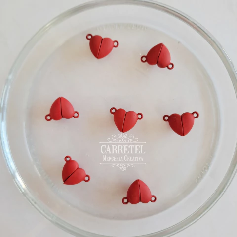 Dije Corazon Iman Rojo 12mm
