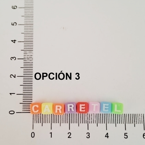 Letras Cubo de Colores x paquete 30un.