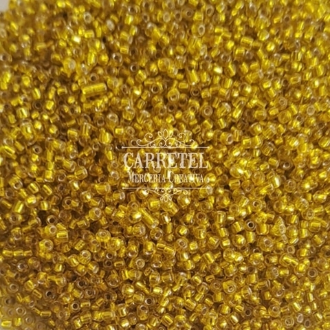 Mostacilla de Vidrio 2mm x 10 grs. - Amarillo Transparente (251) - comprar online