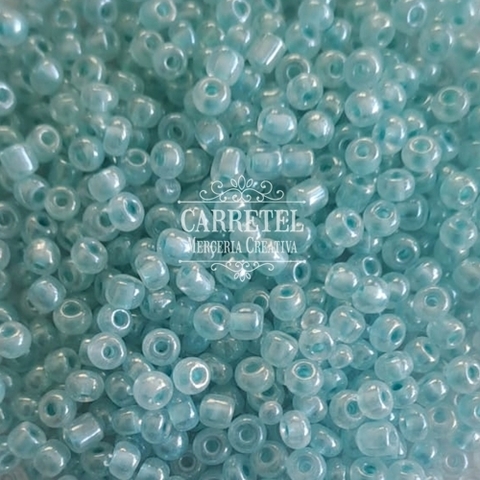 Mostacillón de Vidrio 4mm - Celeste Color Interno (183) - comprar online