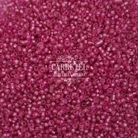 Mostacilla de Vidrio 2mm x 10 grs. - Fucsia Transparente (219)