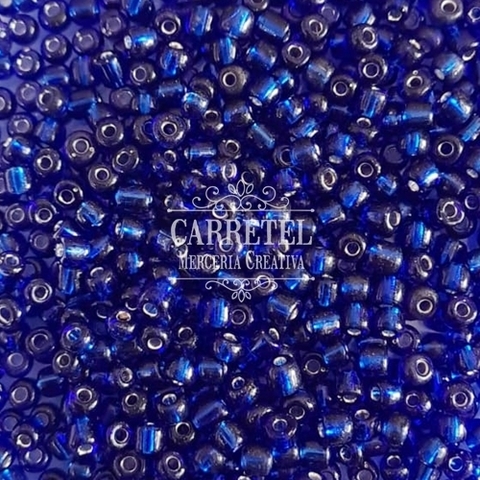 Mostacillón de Vidrio 4mm - Azul Oscuro Transparente (174) - comprar online
