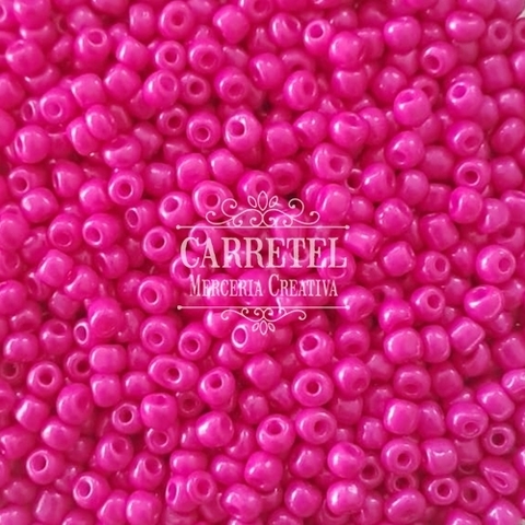 Mostacillón de Vidrio 4mm - Fucsia (128)