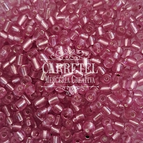 Mostacillón de Vidrio 4mm Rosa Transparente (169) - comprar online