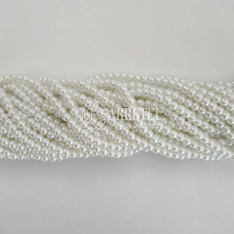Perla de Vidrio Nro 4 - Blanca (Aprox. 205 un)