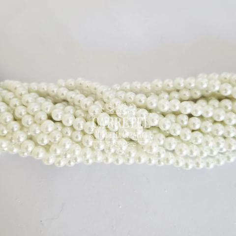 Perla de Vidrio Nro 6 - Blanca (Aprox. 140 un) - comprar online