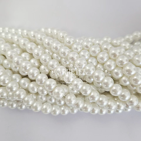 Perla de Vidrio Nro 8 - Blanca (Aprox. 112 un) - comprar online
