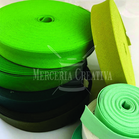 Cinta al bies de poplin - ancho 20 mm - Liso - por 2 mt - comprar online