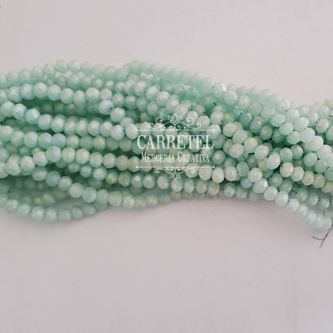 Cristal de Roca 4mm Dona - Verde (403) -Aprox. 120 un. por Tira) - comprar online