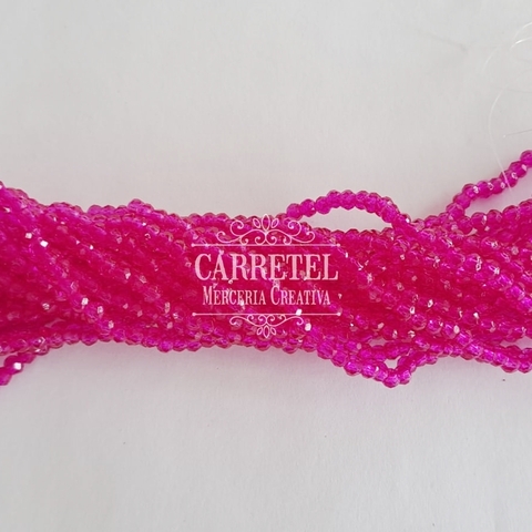 Cristal de Roca 4mm Dona - Fucsia (430) -Aprox. 120 un. por Tira) - comprar online