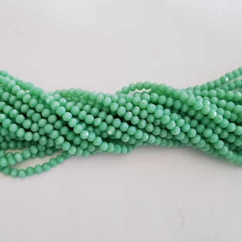 Cristal de Roca 4mm Dona - Verde (433) -Aprox. 120 un. por Tira) - comprar online