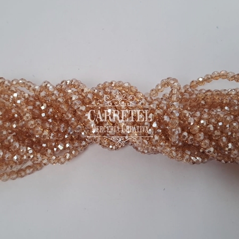 Cristal de Roca 4mm Dona - Caramelo (439) - (Aprox. 120 un. por Tira - Aprox. 40cm Largo) - comprar online