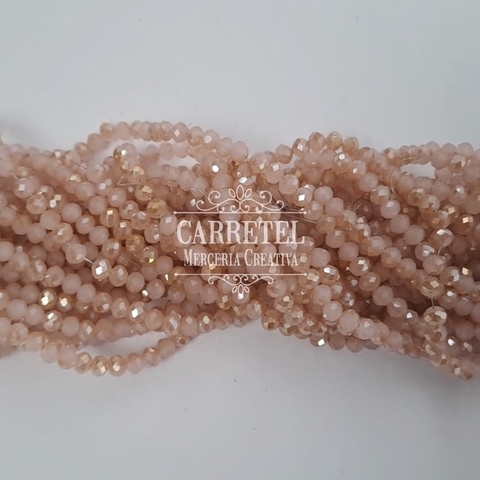 Cristal de Roca 4mm Dona - Beige (444) - (Aprox. 120 un. por Tira - Aprox. 40cm Largo) - comprar online