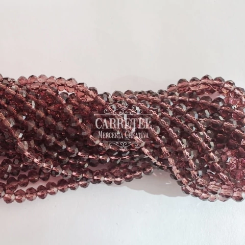 Cristal de Roca 6mm Dona - Morado (623) - (Aprox. 85 un. por Tira) - comprar online