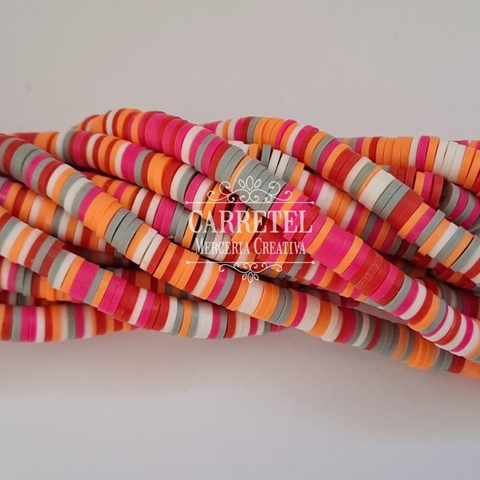 Tira de Fimo Multicolor Rojo 6mm - 40cm. - comprar online