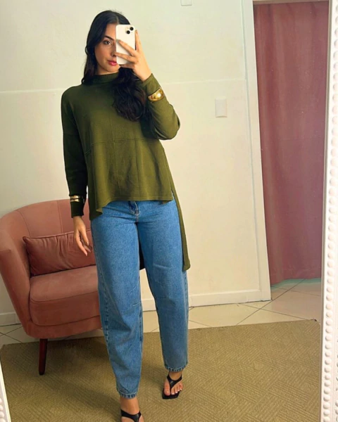 Blusa Assimetrica Trico Patricia - comprar online