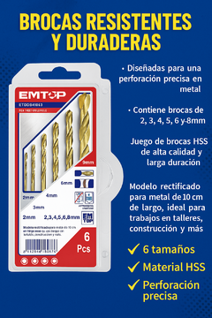 Set de 6 Brocas de Titanio © FULL - comprar online