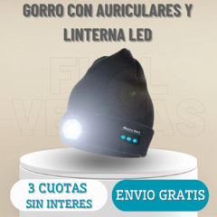 Gorro Con Auriculares Y Linterna Led © FULL - comprar online