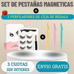 Set de pestañas Magneticas + Perfilador de cejas X3 de regalo © FULL