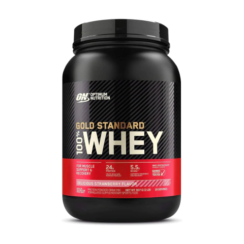 GOLD STANDARD 100% WHEY (907G) MORANGO ON