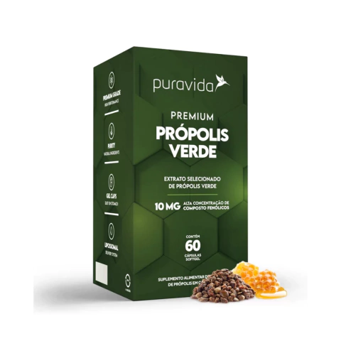 PREMIUM PROPOLIS VERDE 10mg (60 CAPS) PURAVIDA