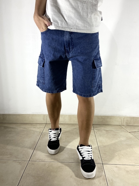 Bermuda Cargo Azul (Oversize) - comprar online
