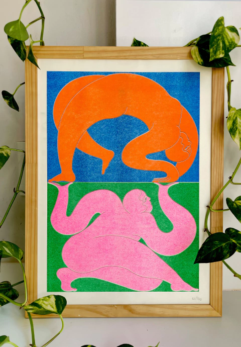 Força e Equilíbrio - Print em Risografia A3