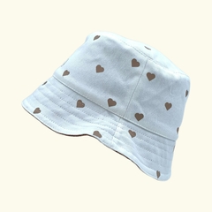 Brown heart Bucket hat