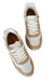 Zapatillas Vizzano en color beige con detalles en blanco, mostrando una vista superior.