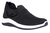 Zapatillas elastizadas Wake de color negro con detalles en blanco y diseño moderno.