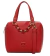 Cartera roja de la marca RAFITTHY con detalles dorados y cadena decorativa.