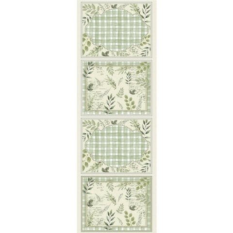 Painel jogo americano chic verde Fuxicos e Fricotes