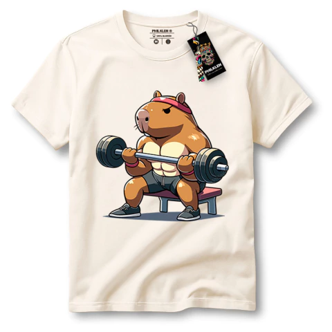 Camiseta Capivara Fitness Unissex Algodão Premium - Estilo Divertido, Fitness e Inspiração - comprar online