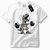 Camiseta de Algodão Premium com Estampa Dinossauro Halterofilista Unissex - Philklen