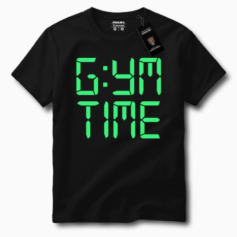 Camiseta Unissex GYM TIME de Algodão Premium - Energia e Estilo para Seus Treinos - comprar online