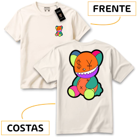 Camiseta Ursinho Pop Art Unissex - Estilo e Conforto em Algodão Premium