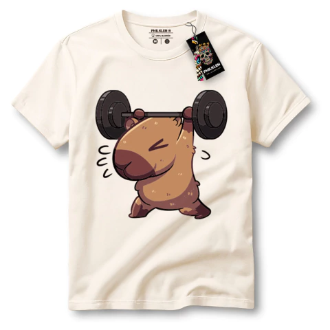 Camiseta Capivara Fitness Unissex Algodão Premium - Estilo Divertido e Fitness - comprar online