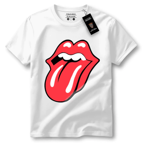 Camiseta de Algodão Premium com Estampa Criativa Boca Ousada Unissex - Philklen - comprar online