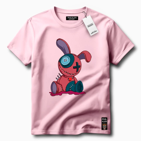 Camiseta Algodão Premium Estampa Coelho X Unissex Masculina e Feminina Philklen - comprar online