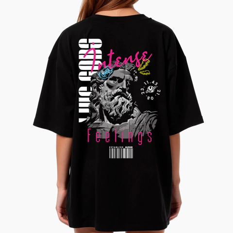 Camiseta Oversized Feminina Intense Feelings - Philklen