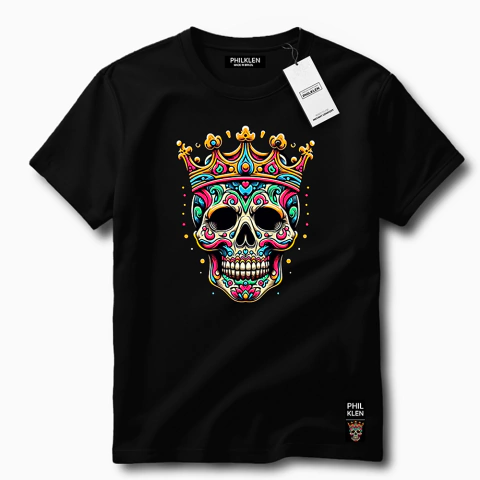 Camiseta Algodão Premium Estampada Caveira Mexicana Philklen - comprar online