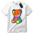 Camiseta Unissex Algodão Premium Estampa de Urso Estilizado Arte Urbana - Philklen