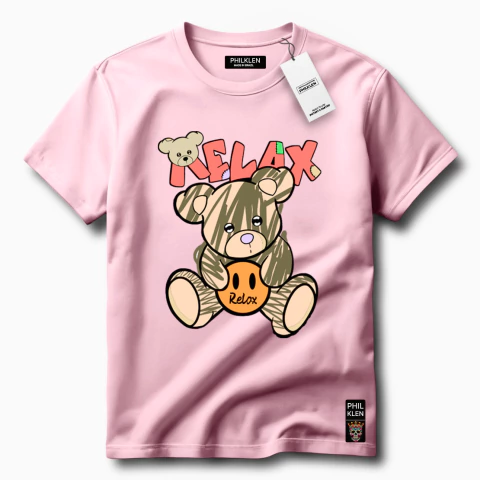 Camiseta Algodão Premium Estampa Urso Relax Unissex Masculina e Feminina Philklen - comprar online